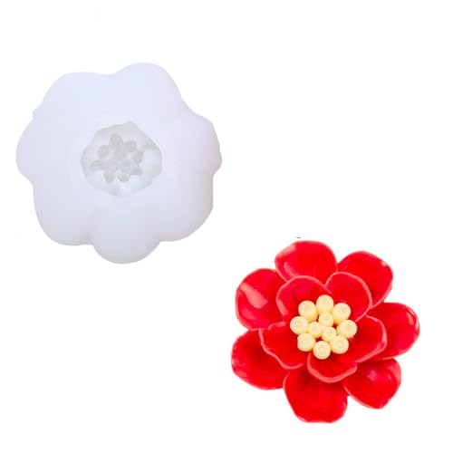 Silikonform Blumen Blume Silikonformen Gießformen Gießform 3d Silikon Blumem Groß Kerze Formen Blüten Blüte Blumensilikonform Set Silikongießform Kerzen Kerzenform Blumenformen (Hibiskus) von ChongKuan