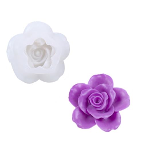 Silikonform Blumen Blume Silikonformen Gießformen Gießform 3d Silikon Blumem Groß Kerze Formen Blüten Blüte Blumensilikonform Set Silikongießform Kerzen Kerzenform Blumenformen (Rose A) von ChongKuan
