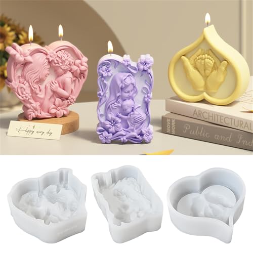 Silikonform Muttertag Mama Silikonformen Gießformen Gießform Silikon Zum Letter Silicone Mold Geburtstag Buchstaben Liebe Gipsformen Gießen Geburtstagsthema Set Kerzenhalter (1) von ChongKuan