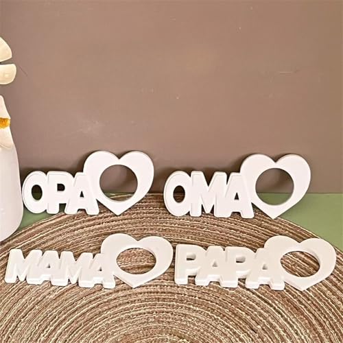 Silikonform Muttertag Mama Silikonformen Gießformen Gießform Silikon Zum Letter Silicone Mold Geburtstag Buchstaben Liebe Gipsformen Gießen Geburtstagsthema Set Kerzenhalter (5) von ChongKuan