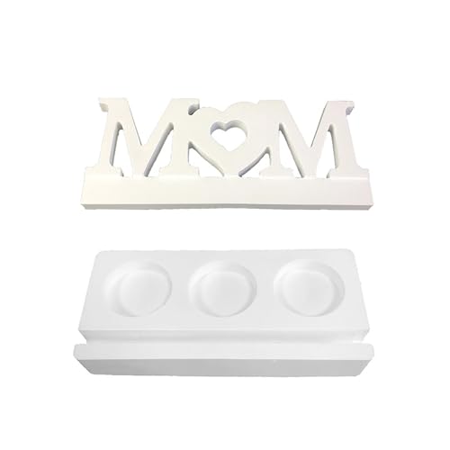 Silikonform Muttertag Mama Silikonformen Gießformen Gießform Silikon Zum Letter Silicone Mold Geburtstag Buchstaben Liebe Gipsformen Gießen Geburtstagsthema Set Kerzenhalter (9) von ChongKuan