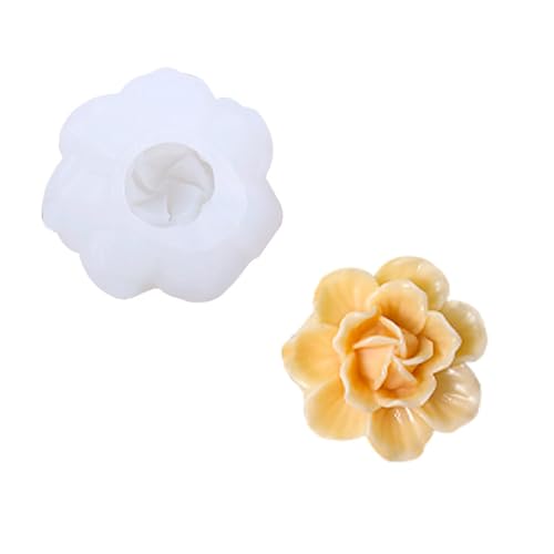 Silikonformen Blumen Silikonform Blume Gießformen Gießform 3d Silikon Blumem Groß Kerze Formen Blüten Blüte Blumensilikonform Set Silikongießform Kerzen Kerzenform Blumenformen (Kamelie) von ChongKuan