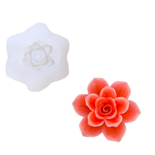 Silikonformen Blumen Silikonform Blume Gießformen Gießform 3d Silikon Blumem Groß Kerze Formen Blüten Blüte Blumensilikonform Set Silikongießform Kerzen Kerzenform Blumenformen (Rose) von ChongKuan