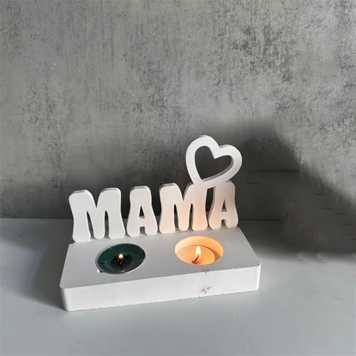 Silikonformen Gießformen Muttertag Silikonform Mama Gießform Silikon Zum Letter Silicone Mold Geburtstag Buchstaben Liebe Gipsformen Gießen Geburtstagsthema Set Kerzenhalter (1) von ChongKuan