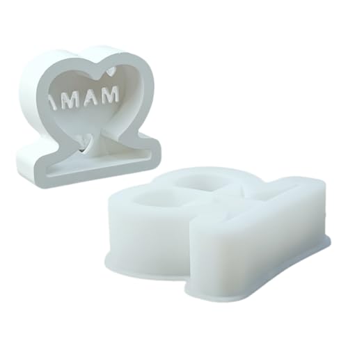 Silikonformen Gießformen Muttertag Silikonform Mama Gießform Silikon Zum Letter Silicone Mold Geburtstag Buchstaben Liebe Gipsformen Gießen Geburtstagsthema Set Kerzenhalter (5) von ChongKuan