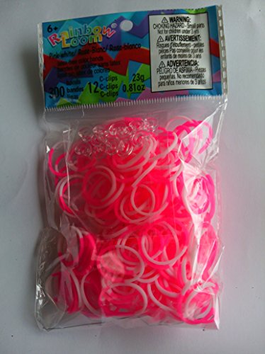 Choon's Design 494 R0002532 2 Farben Pink/Weiß (300 x Beutel), Mehrfarbig von Rainbow Loom