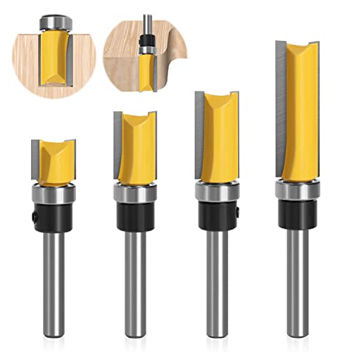 4 Stück 8mm Bündigfräser Schaft Fräser Oberfräser, 8 mm Schaft Bündigfräser, mit Kugellagern, Werkzeuge für die Holzbearbeitung, Bündigfräser für den Holzzuschnitt 4 Stück 8mm Bündigfräser Schaft Fräser Oberfräser, 8 mm Schaft Bündigfräser, mit Kugellagern, Werkzeuge für die Holzbearbeitung, Bündigfräser für den Holzzuschnitt von Choonjin