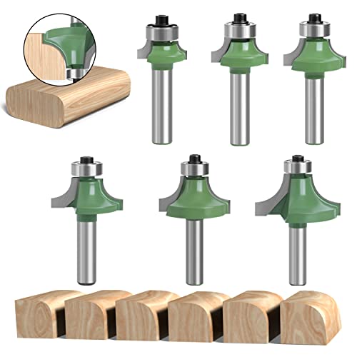 6 Stück Abrundfräser für Oberfräse, Abrundfräser 8mm Schaft, Mit Kugellagern, Hartmetall Runde Über Fräser Bits, Werkzeuge für die Holzbearbeitung, für Holzbeschnitt 6 Stück Abrundfräser für Oberfräse, Abrundfräser 8mm Schaft, Mit Kugellagern, Hartmetall Runde Über Fräser Bits, Werkzeuge für die Holzbearbeitung, für Holzbeschnitt von Choonjin