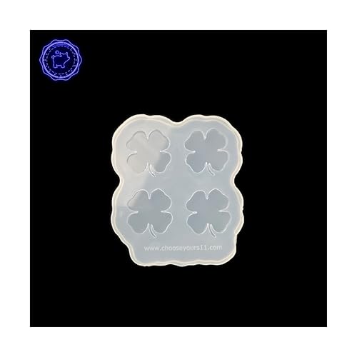 Glücksbringer Silikonform Kleeblatt 2 cm – Mini Harzform für Epoxidharz & UV-Harz – ideal für Ohrstecker & Schmuckstücke – handgefertigt von ChooseYours11 von Chooseyours11