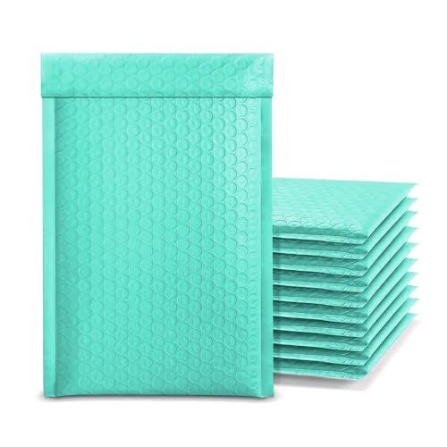 Chovbe Luftpolster-Versandtaschen, selbstklebend, 12 x 18 cm, Poly-Versandtaschen für Versand und Verpackung, Grün, 30 Stück von Chovbe