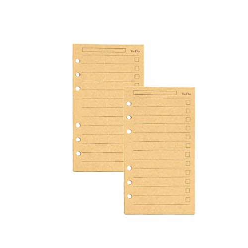 Chris.W 80 Blatt A6 Todo Nachfüllpackungen, Persoanl Planer-Einlagen, Kraftpapier für persönliche 6-Ringbücher (9,4 x 17,1 cm) von Chris.W
