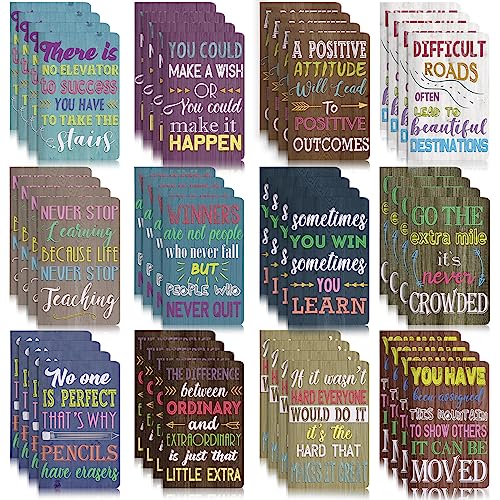 Chrisfall 48 Stück Inspirierende Notizbücher Mini Motivation Notizbücher Kleine Tasche Tagebücher Inspirierende Notizblöcke für Schule Büro Geschenk Zubehör, 12 Stile Chrisfall 48 Stück Inspirierende Notizbücher Mini Motivation Notizbücher Kleine Tasche Tagebücher Inspirierende Notizblöcke für Schule Büro Geschenk Zubehör, 12 Stile von Chrisfall
