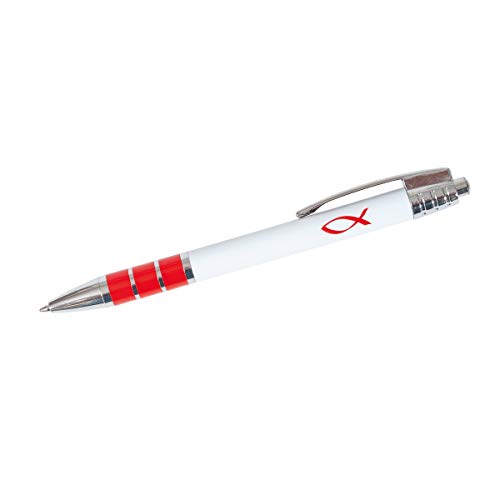 Christliche Geschenkideen °*4531 weißer Kugelschreiber mit ROTEM Fischaufdruck Christliche Geschenkideen °*4531 weißer Kugelschreiber mit ROTEM Fischaufdruck von Christliche Geschenkideen