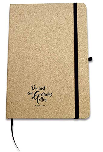 Notizbuch A5 aus Kork mit Spruch "Du bist ein Gedanke Gottes" / nachhaltiges Notizheft Notizbuch A5 aus Kork mit Spruch "Du bist ein Gedanke Gottes" / nachhaltiges Notizheft von Christliche Geschenkideen