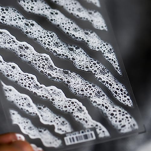 Christol Aufkleber 1 Blatt DIY Kristall Epoxidharz dekorativer Füllstoff Kunstharz bemalt Simulation Wellenfüllung Kunsthandwerk Herstellung Materialaufkleber von Christol