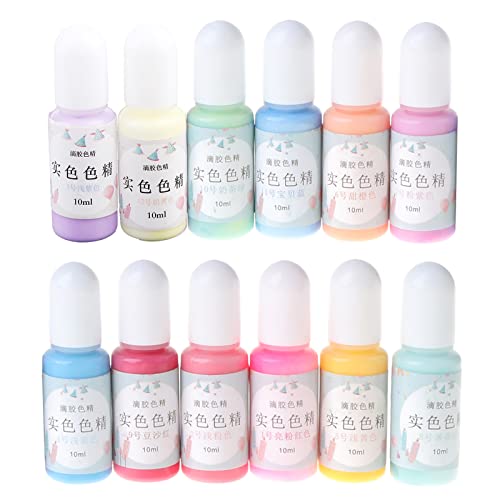 Christol Macaron Pigmentierung 12 Flaschen Macaron Candy Farbharz Pigment Farbstoff flüssig schönes Harz Epoxidharz für DIY Schmuckherstellung Färbefarbe Kunsthandwerk von Christol