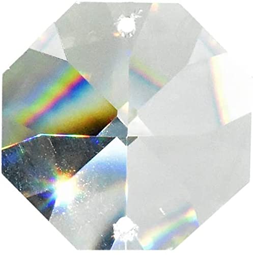 10x Kristall Koppen 2-Loch Kristallklar 8-kant Oktagon Hochbleikristall für Kronleuchter Lüster No.1080 (16mm) von Christoph Palme Leuchten