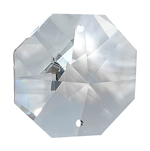 10x Kristall Koppen 2-Loch Kristallklar 8-kant Oktagon Sternschliff Hochbleikristall für Kronleuchter Lüster No.108.648 (12mm) von Christoph Palme Leuchten