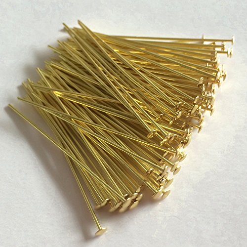 100x Prismenstifte 0,8 x 38mm goldfarben Großkopf 2,8mm - Kettelstifte - Nietstifte - Schmuckstifte - Bastelbedarf - Messingdraht 100x Prismenstifte 0,8 x 38mm goldfarben Großkopf 2,8mm - Kettelstifte - Nietstifte - Schmuckstifte - Bastelbedarf - Messingdraht von Christoph Palme Leuchten