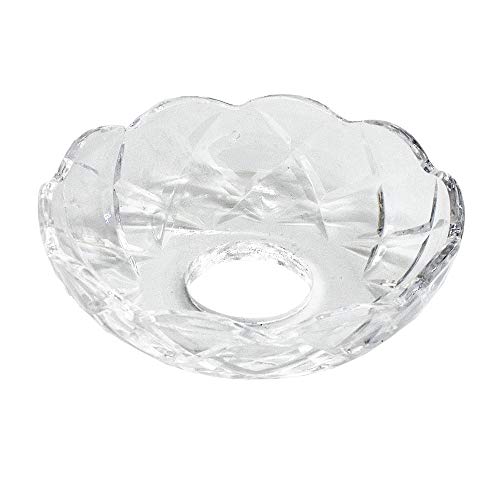 Christoph Palme Leuchten Kristall Lichtschale Ø 80mm mit 5x Bohrung kristallklar X-Muster Mittelloch 24mm von Christoph Palme Leuchten