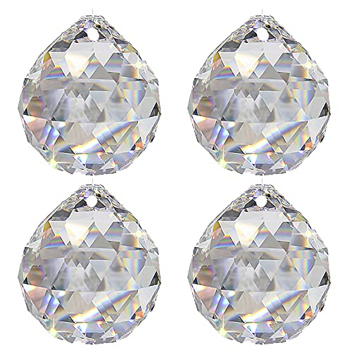 Kristallkugeln 4X 40mm Sonnenfänger Set Katharina zum aufhängen Kristall-Glaskugeln 30% Hochbleikristall von Christoph Palme Leuchten