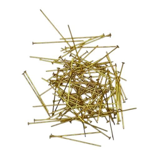 100x Prismenstifte Silber/Gold 26mm – Hochwertige Kristall-Verbinder für Kronleuchter & Dekoration Kettelbedarf Schmuckstifte Haken zum aufhängen (Gold) von Christoph Palme