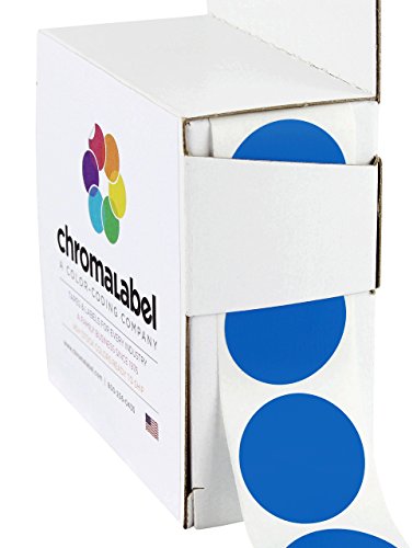 ChromaLabel - Ablösbare Klebepunkte zur Kennzeichnung - farbig - 2,5 cm (1“) - 1000 Stück pro Spenderbox - Dunkelblau von ChromaLabel
