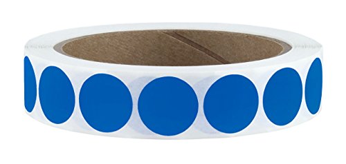 ChromaLabel - Klebepunkte zur Kennzeichnung - versehen mit Permanentkleber - farbig - 1,9 cm (3/4“) Durchmesser - 1000 Stück pro Rolle - Dunkelblau von ChromaLabel