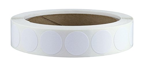 ChromaLabel - Klebepunkte zur Kennzeichnung - versehen mit Permanentkleber - farbig - 1,9 cm (3/4“) Durchmesser - 1000 Stück pro Rolle - Weiß von ChromaLabel
