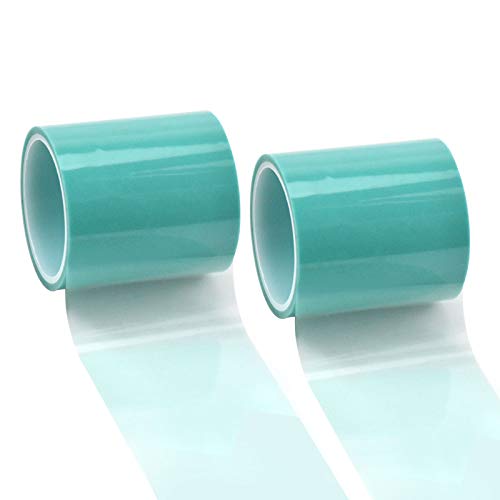 50mm*10m Craft Tape Klebeband für UV Harz Nahtloses Klebeband Anti-Leck-Klebeband Papierband für Metall Hohlrahmen Anhänger Schmuck Charm DIY UV Harz Epoxidharz Handwerk- PET Film-Transparent Grün von Chstarina