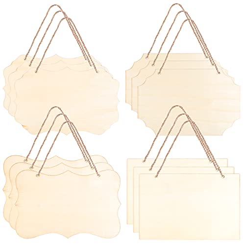 Chstarina 12 Stück Unfertiges Blanko Holzschild, Rechteckiges Hängendes Holzschild, Hängendes Holzschild mit Seil, Holz Holzscheiben für Brandmalerei, Malen, Schreiben und Dekorieren Chstarina 12 Stück Unfertiges Blanko Holzschild, Rechteckiges Hängendes Holzschild, Hängendes Holzschild mit Seil, Holz Holzscheiben für Brandmalerei, Malen, Schreiben und Dekorieren von Chstarina