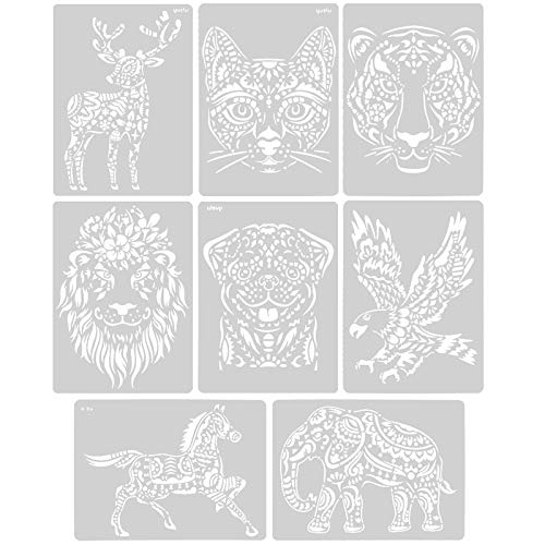 Chstarina 8PcsTiere Malschablonen,DIY Schablonen Tierschablonen Kunststoff Vorlagen Malschablone Wandgestaltung Wiederverwendbare Zeichenschablone für Bullet Journal Zubehör,Scrapbook,Malerarbeiten Chstarina 8PcsTiere Malschablonen,DIY Schablonen Tierschablonen Kunststoff Vorlagen Malschablone Wandgestaltung Wiederverwendbare Zeichenschablone für Bullet Journal Zubehör,Scrapbook,Malerarbeiten von Chstarina