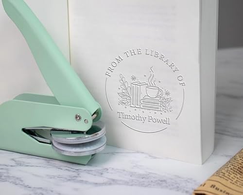 Personalisierter Buchprägestempel, Bibliotheks-Prägestempel, personalisierter Buchstempel, aus der Bibliothek von, Geschenke für Bücherliebhaber Personalisierter Buchprägestempel, Bibliotheks-Prägestempel, personalisierter Buchstempel, aus der Bibliothek von, Geschenke für Bücherliebhaber von Chu6an6d