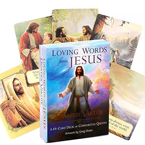 Eigene Marke - Loving Words from Jesus Oracle Cards, Jesus-Orakelkarten, 44 Blatt, Karton, Klassisch, Unisex, All Ages, 10+ Eigene Marke - Loving Words from Jesus Oracle Cards, Jesus-Orakelkarten, 44 Blatt, Karton, Klassisch, Unisex, All Ages, 10+ von ChuRuQi