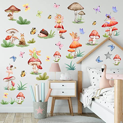 Wandtattoo Kinderzimmer Leuchtender Feen, Schmetterling Leuchtsticker Deko Wandsticker Mädchen Junge, Häschen/Pilz Wandaufkleber Geschenke für Kinder, Wanddeko für Babyzimmer Schlafzimmer Spielzimmer Wandtattoo Kinderzimmer Leuchtender Feen, Schmetterling Leuchtsticker Deko Wandsticker Mädchen Junge, Häschen/Pilz Wandaufkleber Geschenke für Kinder, Wanddeko für Babyzimmer Schlafzimmer Spielzimmer von Chuainxin