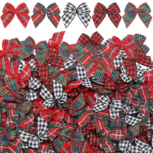Chuangdi 150 Stück Weihnachten Mini Plaid Ribbon Schleifen Büffel Plaid Schleifen Band Schleife Applikationen DIY Handwerk für Nähen, Scrapbooking, Hochzeit, Weihnachtsbaum Geschenk Dekorationen Chuangdi 150 Stück Weihnachten Mini Plaid Ribbon Schleifen Büffel Plaid Schleifen Band Schleife Applikationen DIY Handwerk für Nähen, Scrapbooking, Hochzeit, Weihnachtsbaum Geschenk Dekorationen von Chuangdi