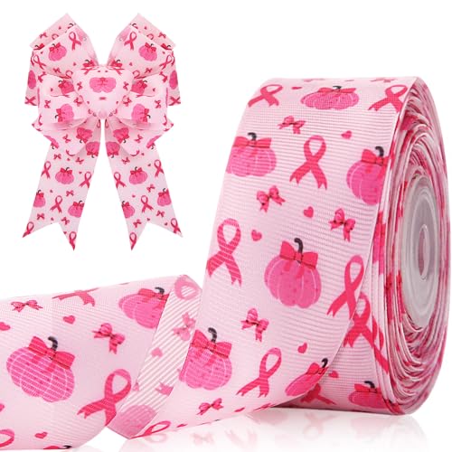 Chuangdi Band für Brustkrebs-Bewusstseinsband, 3,8 cm, 20 Meter, Kürbis-rosa Schleife, Ripsband, für Brustkrebs-Bewusstseins-Mottoparty, Dekoration, Haarschleifen, Basteln, Verpacken Chuangdi Band für Brustkrebs-Bewusstseinsband, 3,8 cm, 20 Meter, Kürbis-rosa Schleife, Ripsband, für Brustkrebs-Bewusstseins-Mottoparty, Dekoration, Haarschleifen, Basteln, Verpacken von Chuangdi