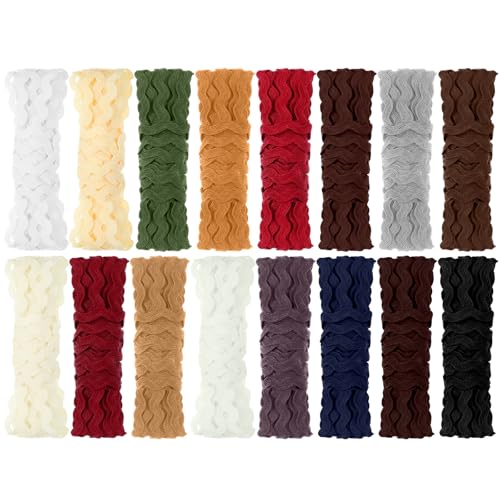 Chuangdi Buntes Wellenband mit Fransenbordüre, Rickrack zum Nähen, Stoff, Kleid, DIY, mehrfarbig, Blumenherstellung, Basteln, Zuhause, Hochzeit, Party, Zubehör, Erdton, 80 Meter Chuangdi Buntes Wellenband mit Fransenbordüre, Rickrack zum Nähen, Stoff, Kleid, DIY, mehrfarbig, Blumenherstellung, Basteln, Zuhause, Hochzeit, Party, Zubehör, Erdton, 80 Meter von Chuangdi