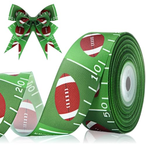 Chuangdi Ripsband mit Fußball-Druck, 3,8 cm, 20 Meter, Ripsband, für Sport-Team, Party, Dekoration, Haarschleifen, Stirnbänder, Herstellung und Basteln, Verpacken Chuangdi Ripsband mit Fußball-Druck, 3,8 cm, 20 Meter, Ripsband, für Sport-Team, Party, Dekoration, Haarschleifen, Stirnbänder, Herstellung und Basteln, Verpacken von Chuangdi