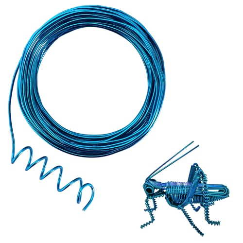 10 Meter Blau Aluminium Basteldraht, 10 Gauge 2.5mm Dicke Bildhauerei Draht, Armatur Draht für Bildhauerei, Biegsamer Metalldraht für die Herstellung von Puppen Skelett, DIY-Handwerk von Chudeng