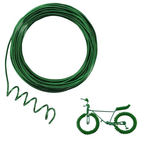 10 Meter Grün Aluminium Basteldraht, 9 Gauge 3mm Dicke Bildhauerei Draht, Armatur Draht für Bildhauerei, Biegsamer Metalldraht für die Herstellung von Puppen Skelett, DIY-Handwerk 10 Meter Grün Aluminium Basteldraht, 9 Gauge 3mm Dicke Bildhauerei Draht, Armatur Draht für Bildhauerei, Biegsamer Metalldraht für die Herstellung von Puppen Skelett, DIY-Handwerk von Chudeng
