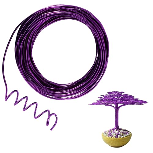 10 Meter Lila Aluminium Basteldraht, 10 Gauge 2.5mm Dicke Bildhauerei Draht, Armatur Draht für Bildhauerei, Biegsamer Metalldraht für die Herstellung von Puppen Skelett, DIY-Handwerk 10 Meter Lila Aluminium Basteldraht, 10 Gauge 2.5mm Dicke Bildhauerei Draht, Armatur Draht für Bildhauerei, Biegsamer Metalldraht für die Herstellung von Puppen Skelett, DIY-Handwerk von Chudeng