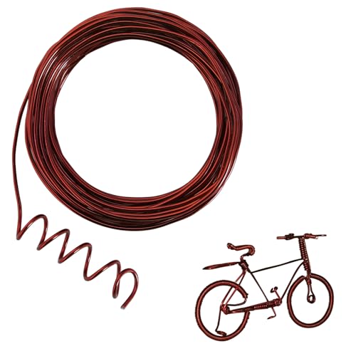 15.5 Meter Rot Aluminium Basteldraht, 16 Gauge 1.5mm Dicke Bildhauerei Draht, Armatur Draht für Bildhauerei, Biegsamer Metalldraht für die Herstellung von Puppen Skelett, DIY-Handwerk 15.5 Meter Rot Aluminium Basteldraht, 16 Gauge 1.5mm Dicke Bildhauerei Draht, Armatur Draht für Bildhauerei, Biegsamer Metalldraht für die Herstellung von Puppen Skelett, DIY-Handwerk von Chudeng