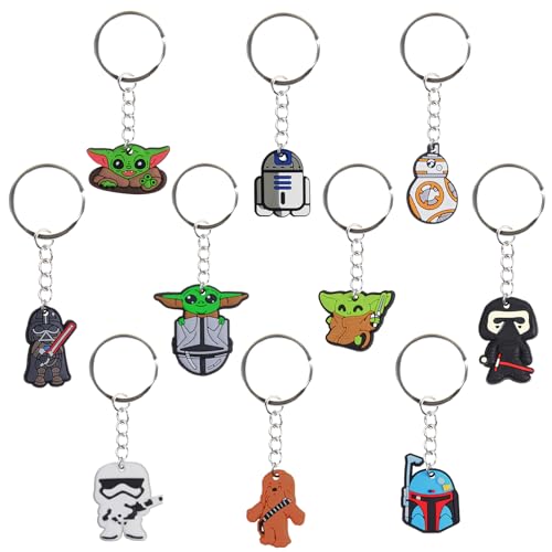 Chukua 10Pcs Star Krieg Schlüsselanhänger Kinder Figuren Schlüsselringe Silikon Anime Schlüsselbund Anhänger für Sterne Wars Geburtstag Party Mitgebsel Kindergeburtstag Dekoration Yoda Fans Spielzeug Chukua 10Pcs Star Krieg Schlüsselanhänger Kinder Figuren Schlüsselringe Silikon Anime Schlüsselbund Anhänger für Sterne Wars Geburtstag Party Mitgebsel Kindergeburtstag Dekoration Yoda Fans Spielzeug von Chukua