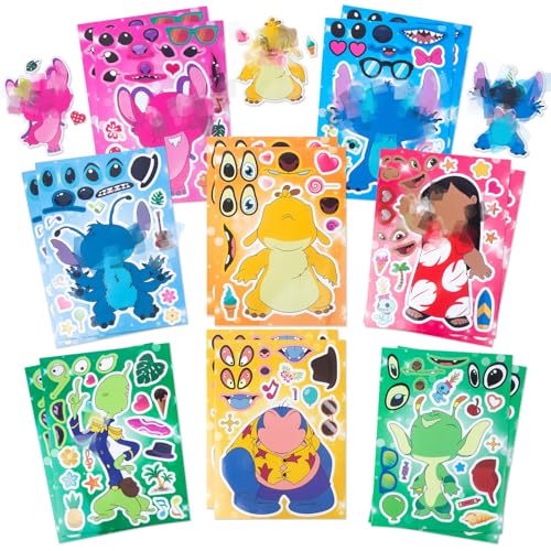 Chukua Sticker Kinder- 16Pcs DIY Aufkleber Anime Personalisierte Stickers Deko- Kawaii Sticker Set Geschenk Give Aways Geburtstag Deko Gastgeschenke Party Mitgebsel für Laptop Skateboard Scrapbook von Chukua