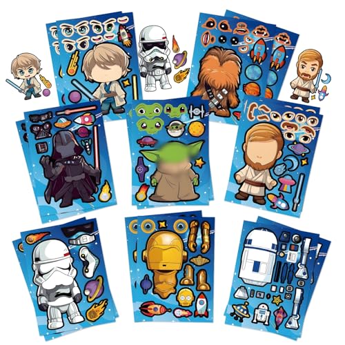 Star Krieg Sticker Kinder-16Pcs Sterne Wars DIY Aufkleber Personalisierte Stickers- Wars Sticker Set Geschenk Give Aways Geburtstag Deko Gastgeschenke Party Mitgebsel für Laptop Skateboard Scrapbook Star Krieg Sticker Kinder-16Pcs Sterne Wars DIY Aufkleber Personalisierte Stickers- Wars Sticker Set Geschenk Give Aways Geburtstag Deko Gastgeschenke Party Mitgebsel für Laptop Skateboard Scrapbook von Chukua