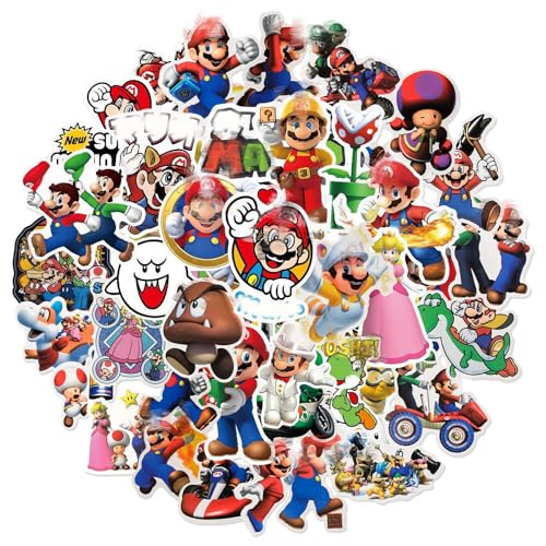 Super Bros StickeR Kinder- 50Pcs Vinyl Mar Aufkleber Kawaii Sticker Set, Wasserfest Geschwollen Sticker Deko Stickers Geschenk Mitgebsel Kindergeburtstag für Laptop Skateboard Scrapbook Bottle Super Bros StickeR Kinder- 50Pcs Vinyl Mar Aufkleber Kawaii Sticker Set, Wasserfest Geschwollen Sticker Deko Stickers Geschenk Mitgebsel Kindergeburtstag für Laptop Skateboard Scrapbook Bottle von Chukua
