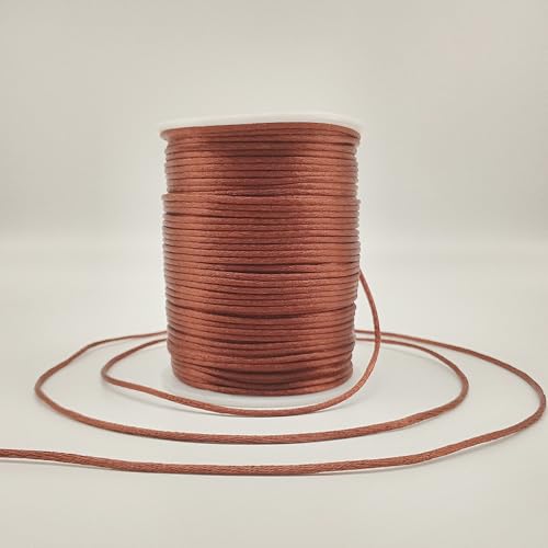 2 mm 330 Fuß Satin-Nylonschnur Schnur für Schmuckherstellung Armband Halsketten Perlenfaden Rattail Makramee Kumihimo Chinesischer Knoten Handwerk Bänder von ChunLiou