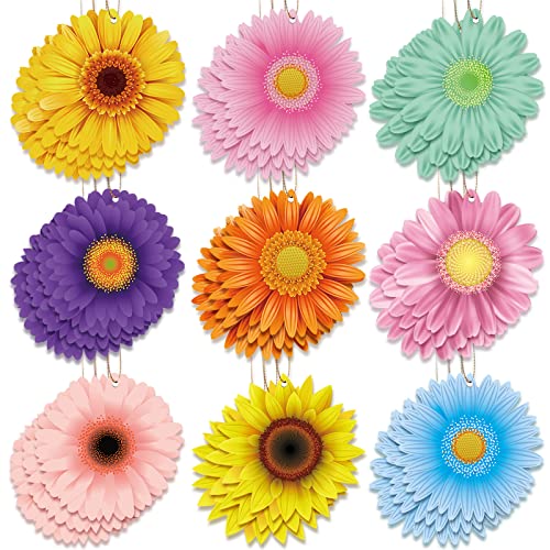 27 Stück Sonnenblumen-Holzausschnitte, Schild mit goldenen Seilen, hängende Sonnenblume, Basteln, Holzscheiben, dekorative Holzblumen für Frühling, Sommer, Party-Dekoration 27 Stück Sonnenblumen-Holzausschnitte, Schild mit goldenen Seilen, hängende Sonnenblume, Basteln, Holzscheiben, dekorative Holzblumen für Frühling, Sommer, Party-Dekoration von Chunful