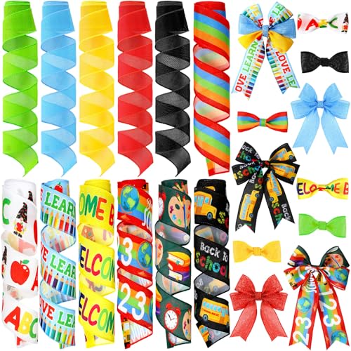 Chunful 12 Rollen Osterband mit Drahtrand, 5,1 cm x 4,5 m, Osterei, Hase, Karotte, Juteband, Bastelstoff, dekorativ für Geschenkverpackungen, Haarschleifen, Nähkranz, Zubehör Chunful 12 Rollen Osterband mit Drahtrand, 5,1 cm x 4,5 m, Osterei, Hase, Karotte, Juteband, Bastelstoff, dekorativ für Geschenkverpackungen, Haarschleifen, Nähkranz, Zubehör von Chunful
